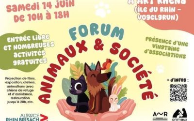 Forum « Animaux & Société » 14 juin à Art’Rhena