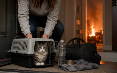 Incendie domestique : comment préparer l’évacuation de son chat ?